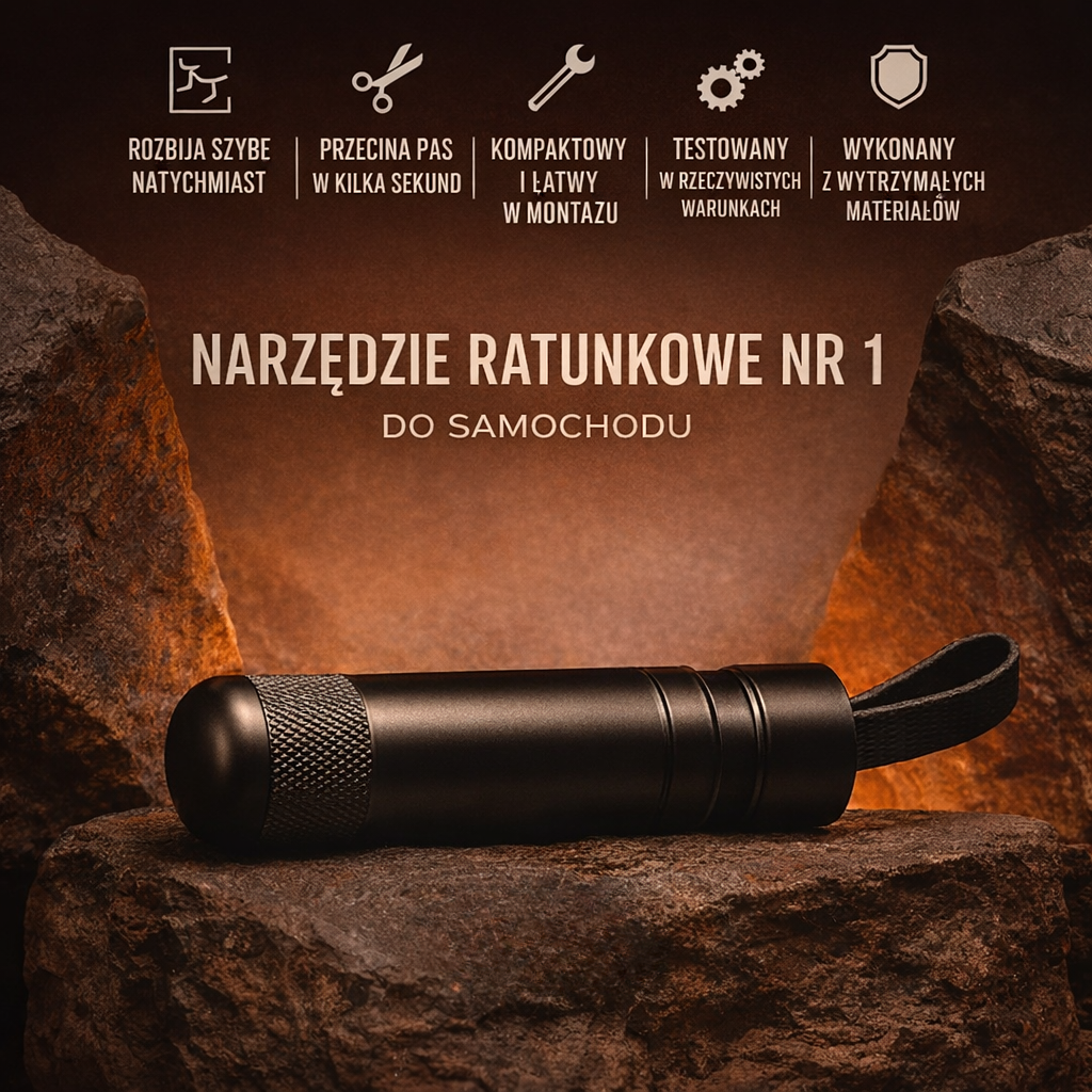 SafeBreak™- Młotek bezpieczeństwa do auta