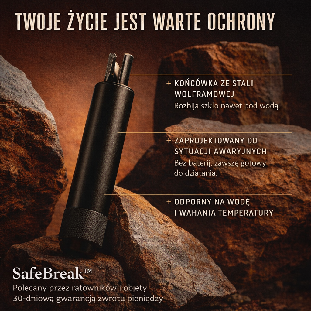 SafeBreak™- Młotek bezpieczeństwa do auta